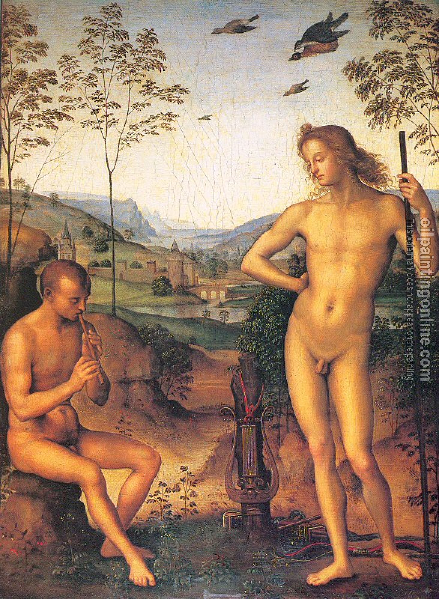 Perugino, Pietro - Apollo and Marsyas